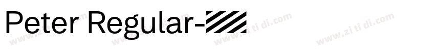 Peter Regular字体转换